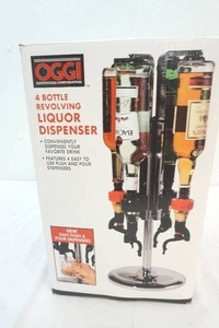 OGGI 4 bottle revolving liquor dispenser