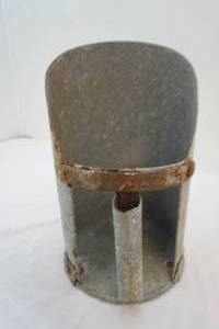 vintage grain scoop galvanized steel