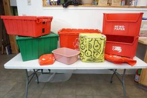 recycling and newspaper totes