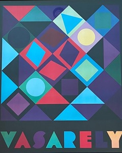 Abstract Varsarely Framed Poster
