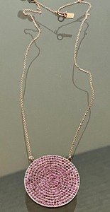 Beautiful Lera Jewels 14k Pave Pink Diamond Necklace