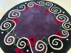 Contemporary Style Round Area Rug