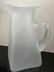 Beautiful Frosted Glass Pitcher