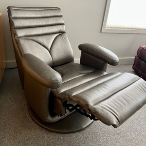 Metallic Colored Beautiful Upholstered Recliner by Swain