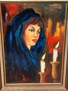 Framed Oil on Canvas Painting