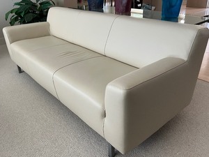 Beautiful Della Robbia Leather Contemporary Sofa