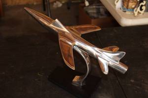 lot 449 image: Jet Chrome Metal Statue