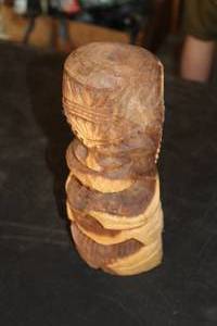 lot 455 image: 16 Hawaiian Tiki Wooden Table Statue