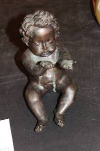 lot 453 image: 8 Angel Baby Metal Table Statue