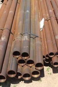 lot 973 image: Lot of (9) Schedule 80 Metal Pipes 14x3-12