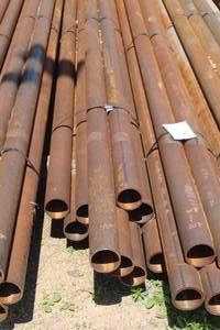 lot 977 image: Lot of (9) Schedule 40 Metal Pipes 14 to 16x3-12