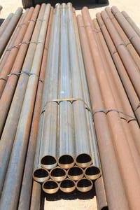 lot 988 image: Lot of (10) 80 GA Metal Pipes 17x3-12
