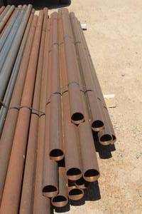lot 990 image: Lot of (15) 80 GA Metal Pipes 13 to 16x3-12