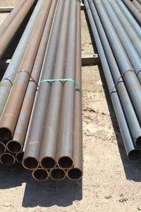 lot 993 image: Lot of (6) 80 GA Metal Pipes 16x3-12