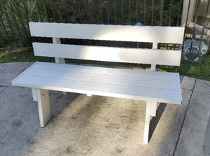 White Vinyl Bench