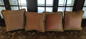 Four Silk Throw Pillows