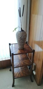 Vintage Three Tire End table With Planter