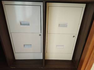 Pair Of Two Drawer Filing Cabinets