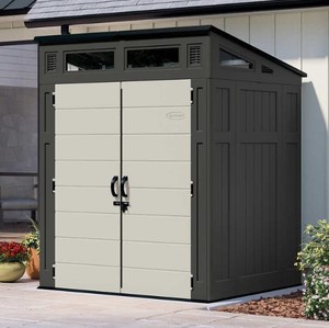lot 716 image: Suncast 6 x 5 Modernist Storage Shed - Gray