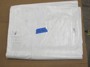 lot 730 image: NEW Vinyl Tarp - 12 x 24  Black  White Vinyl tarp - 9 oz. Lightweight Duty