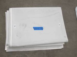 lot 733 image: NEW Vinyl Remnant - 50 oz. 10 x 15 GrayWhite Vinyl tarp - Super Heavy Duty
