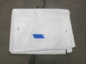 lot 734 image: NEW Vinyl Tarp - 12 x 25  Black  White Vinyl tarp - 9 oz. Lightweight Duty