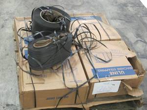 lot 768 image: 4 Boxes of 8 x 8 Core Machine Strapping - 12 x .024 x 7,200, WhiteBlack
