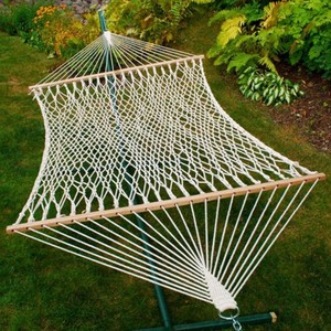 lot 793 image: West Bay Double Person Hammock - Off-White Cotton Braid