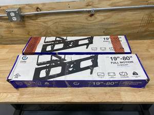 CORE INNOVATIONS Lot of 2- Full Motion TV Mounts (19-80)