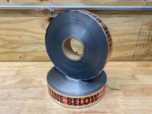 Lot of 2 Rolls of Caution Tape (Caution Oil Line Below)