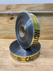 Lot of 2 Rolls of Caution Tape (Caution Gas Line Below)