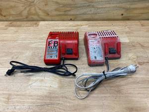MILWAUKEE Lot of 2- M12 and M18 12-Volt18-Volt Lithium-Ion Multi-Voltage Battery Chargers