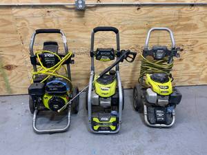 RYOBI Lot of 3- Pressure Washers
