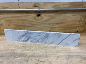 HAMPTON BAY Laminate Endsplash for Countertop with Integrated Backsplash in Calcutta MarbleTextured Gloss
