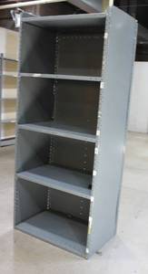 4 Shelves Grey Steel Shelving