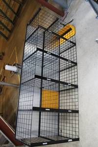 5.11 Paint Cube Rack Stand   Measures Approx 4 Ft Wide X 2 Ft Deep X 8 Ft High