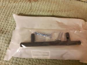 12 - cabinet handles,6 in, black finish, NEW