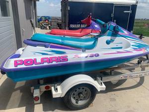 Two Polaris 1995 Jet Skis & Trailer