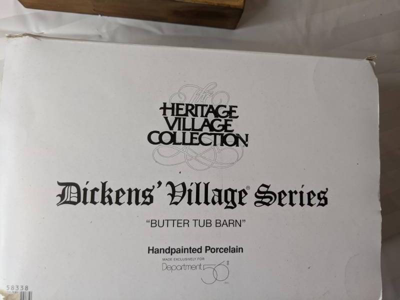 lot 251A image: Heritage Village Collection Dickens Village Series Butter Tub Barn N