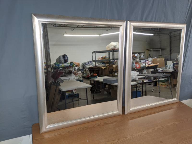 lot 169 image: Set of Two Crown Plaza Vanity Mirrors N