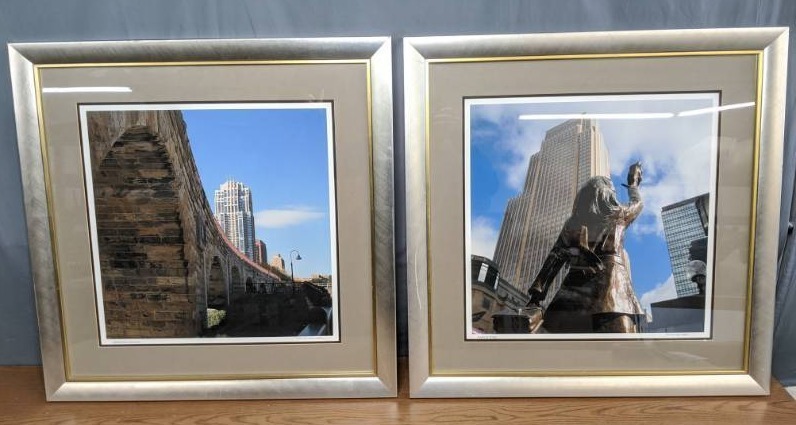 lot 132 image: Elegant Framed Wall Art Sweeping Arches & Marys Toss N