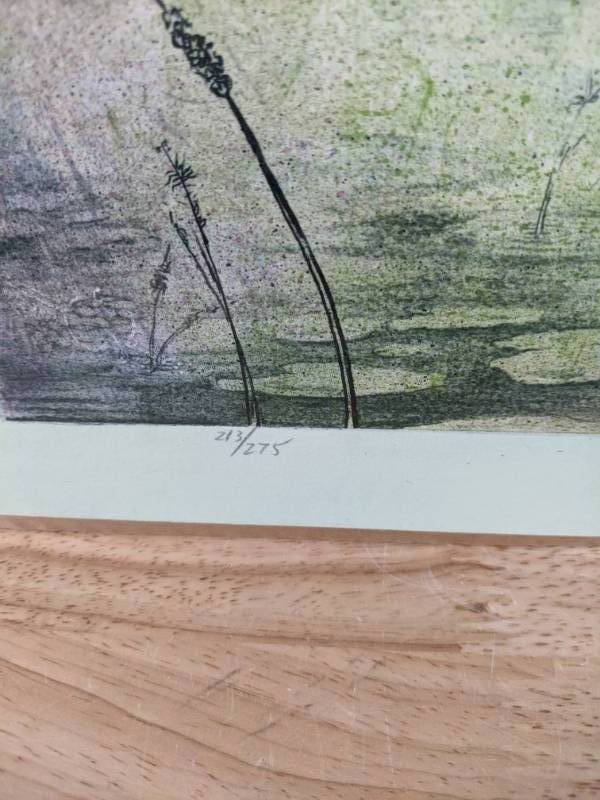 lot 770 image: Vintage Footbridge Signed Print by Gerald Fried 213275 N
