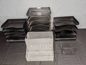 lot 103 image: Tiered Document Organizers and Bins X