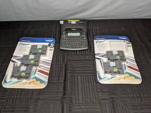 lot 104 image: Brother PT-1890 P-Touch Label Maker and 5 Laminated Label Tapes X
