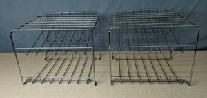 lot 85 image: Pair of Wire Paper Organizer Racks X