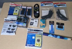 lot 89 image: NEW Lot of Aquarium Accessories Penguin Power Filter Cartridge, BioFoam & Prefilter, Quiet1One Aquarium Pump and More X