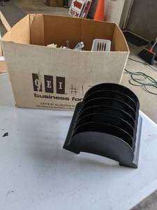 lot 136 image: File Organizer and Box of Display Hooks X