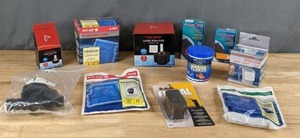 lot 79 image: NEW Aquarium Supplies Fluval Nano, Omega One Marine Flakes, Aquatop Sponge filter, Marineland Bio-Wheel Penguin Power Filter Cartridge, & More X