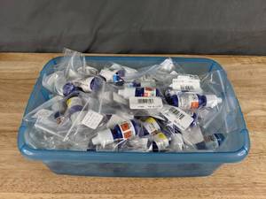 lot 119 image: Bin of Assorted Aquarium Test Kit Refills X