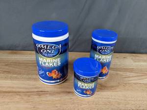 lot 67 image: Set of 3 Omega One Marine Flakes in Various Sizes X